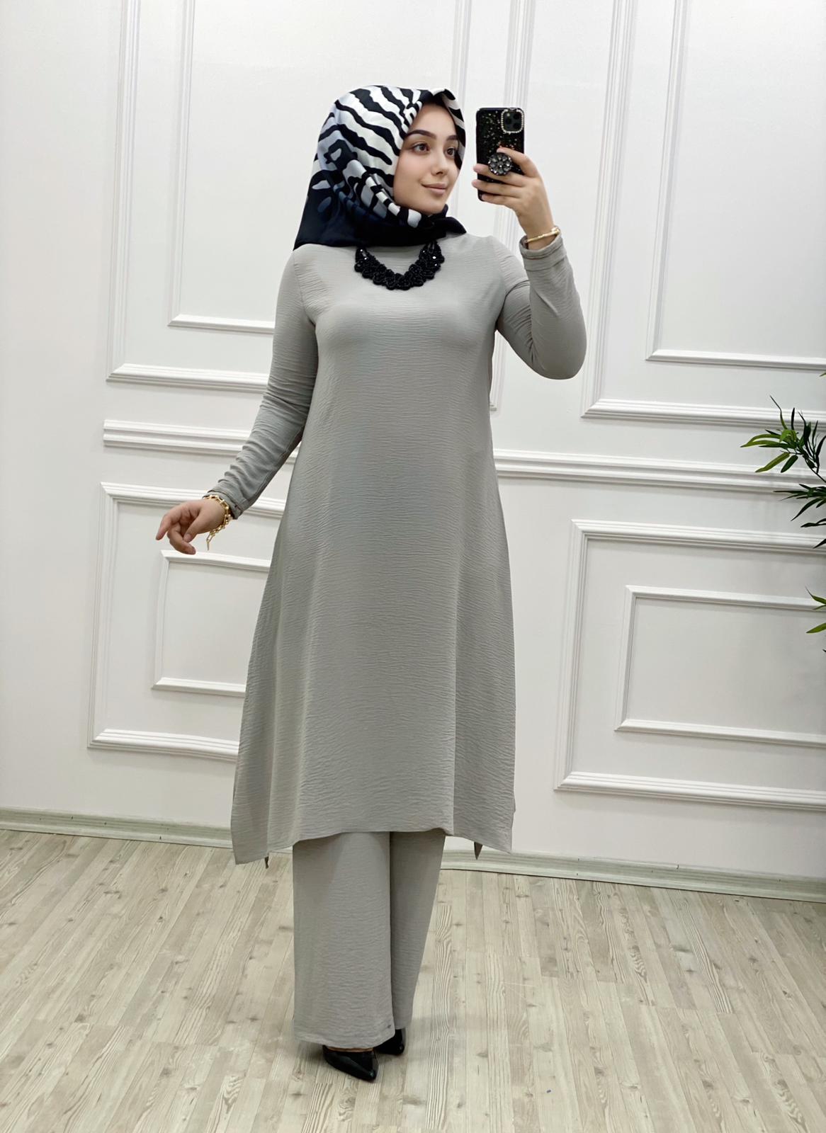 Büyük beden takım ayrobin kumaş - Görsel 8