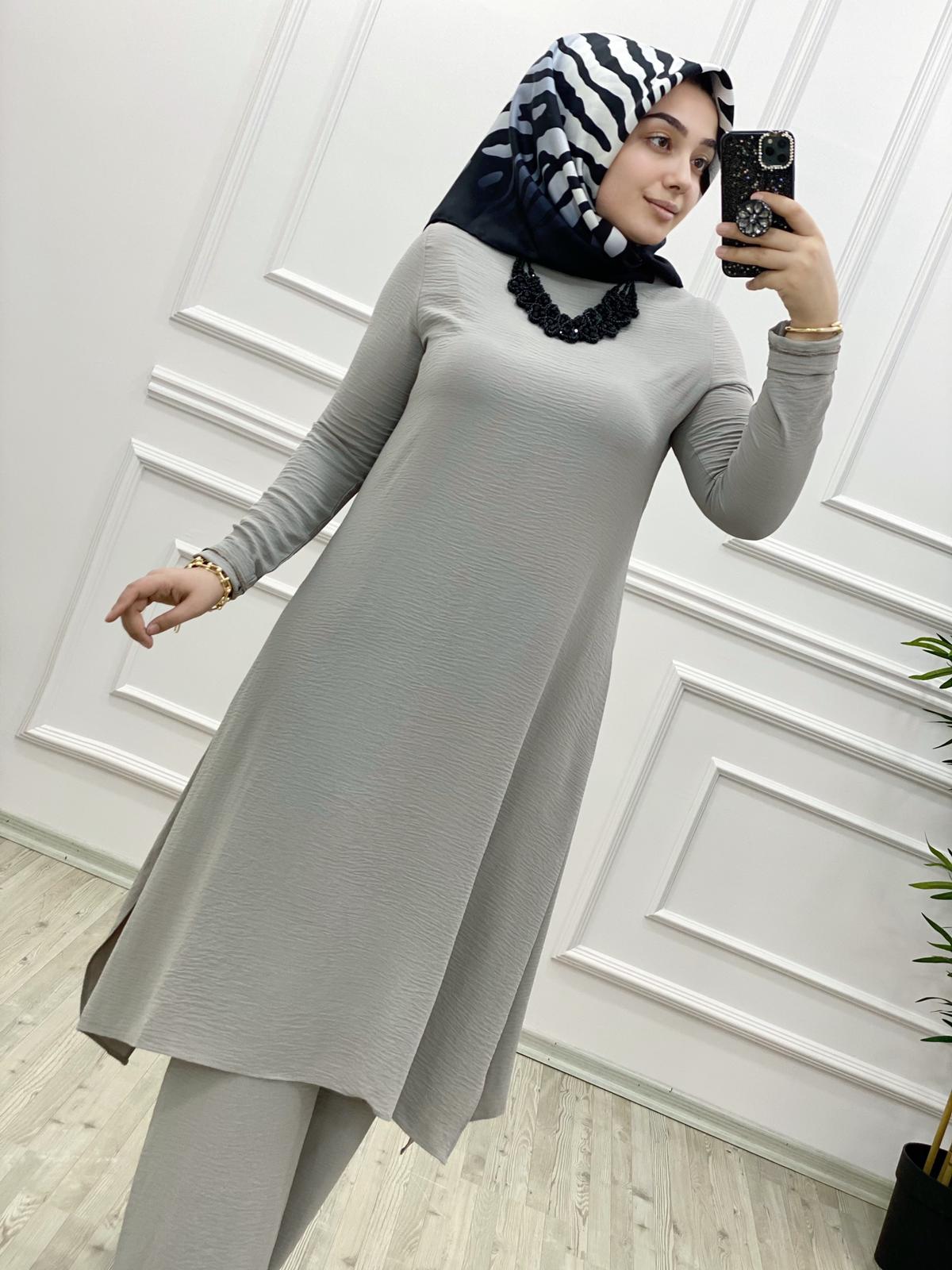 Büyük beden takım ayrobin kumaş - Görsel 9