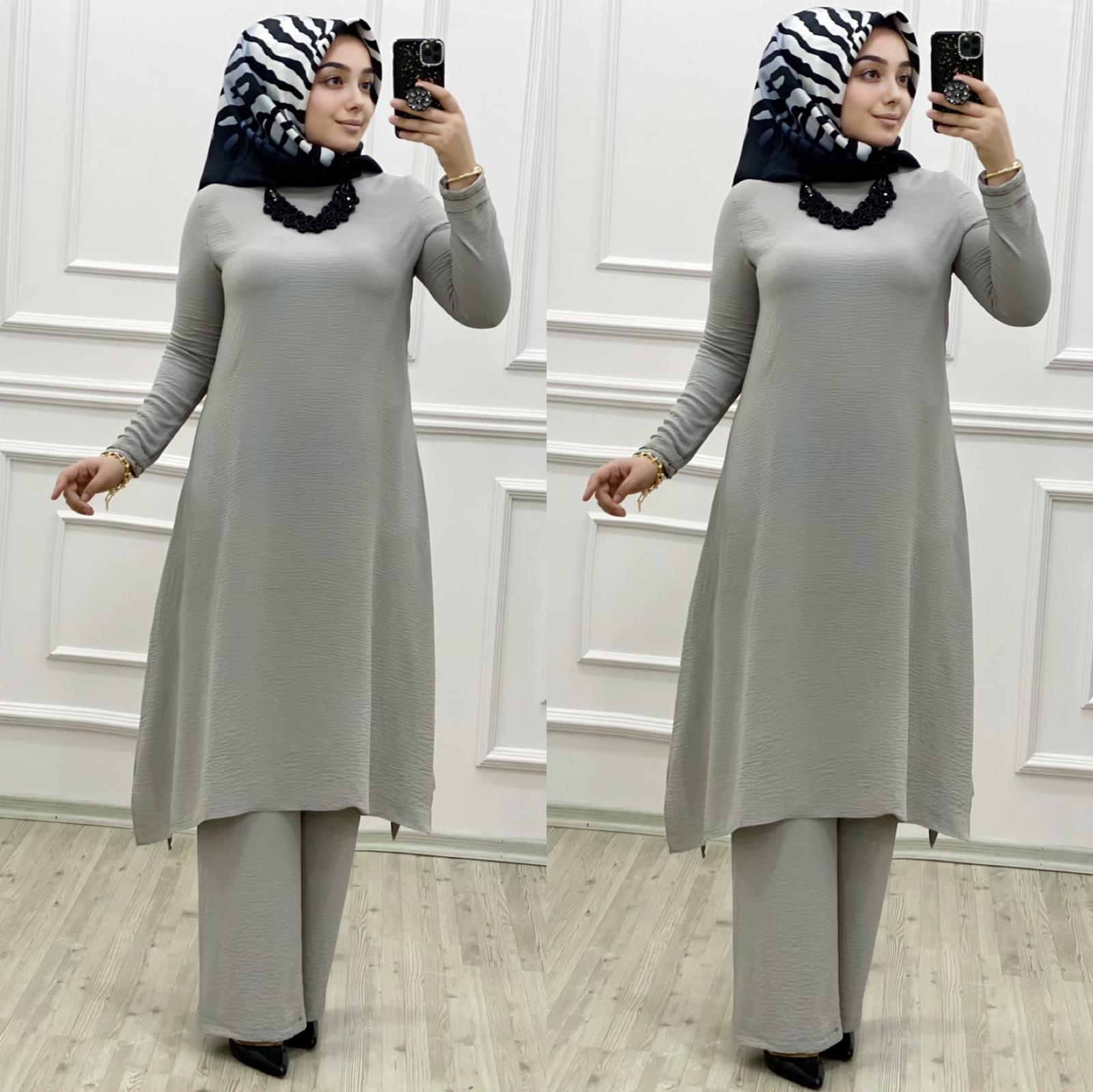 Büyük beden takım ayrobin kumaş - Görsel 10