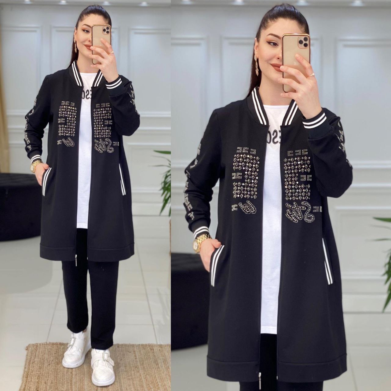 Üç lü takım pamuklu iki iplik kumaş - Görsel 2