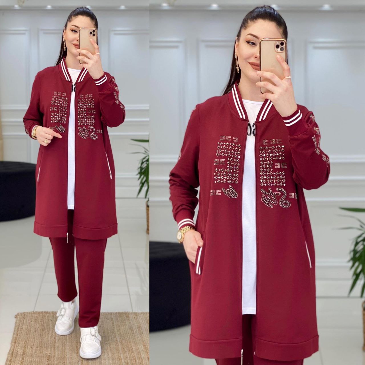 Üç lü takım pamuklu iki iplik kumaş - Görsel 4