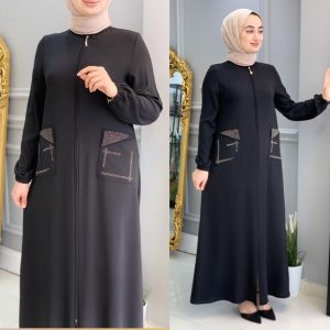 Büyük beden ferace ayrobin kumaş
