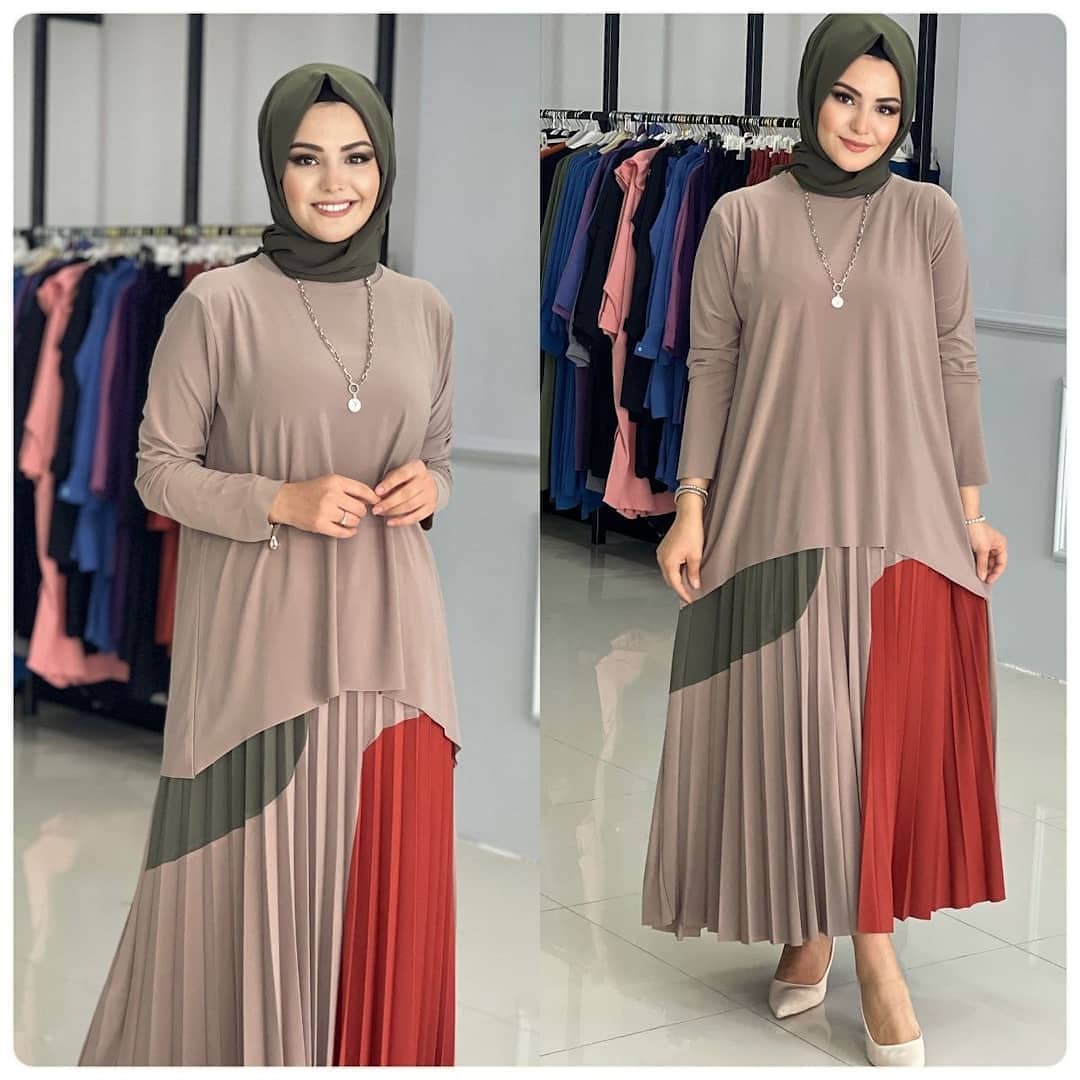 Etek tunik takım sandy kumaş