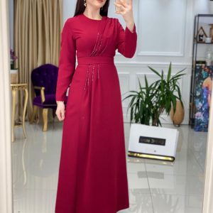 1.sınıf krep kumaş elbise