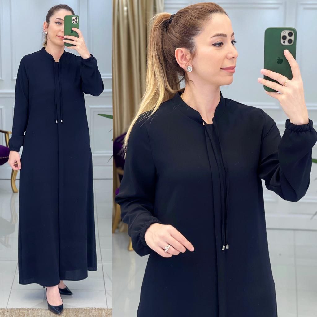 Fermuarlı ferace linda kumaş - Görsel 4