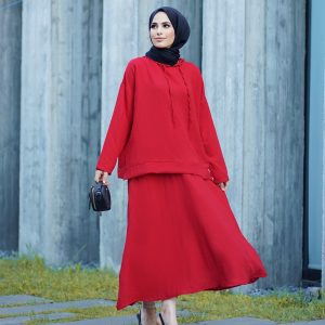 Etek bluz takım ayrobin kumaş