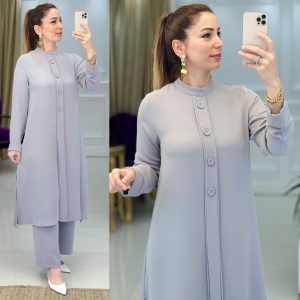 Krep Kumaş tunik pantolon takım