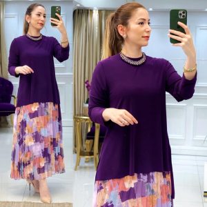 Sandy bluz şifon etek takım