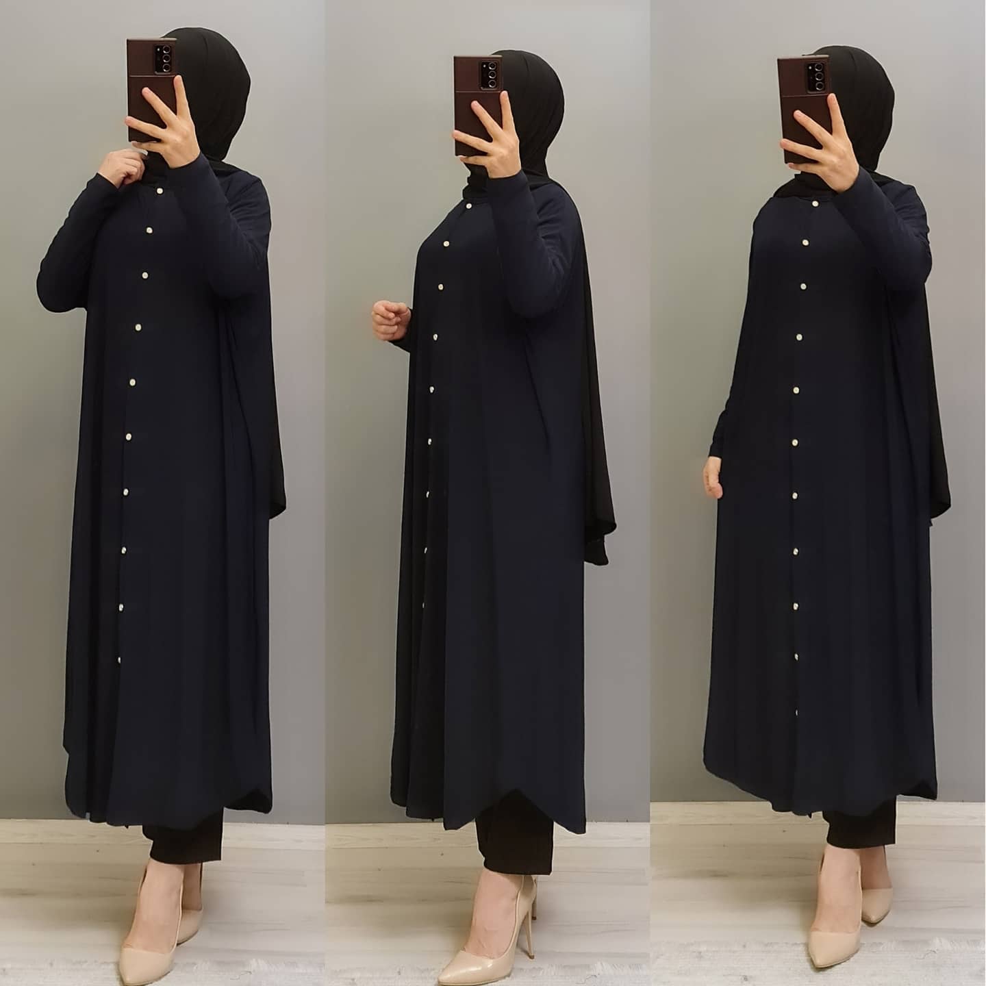 Büyük beden sandy kumaş hırka - Görsel 8