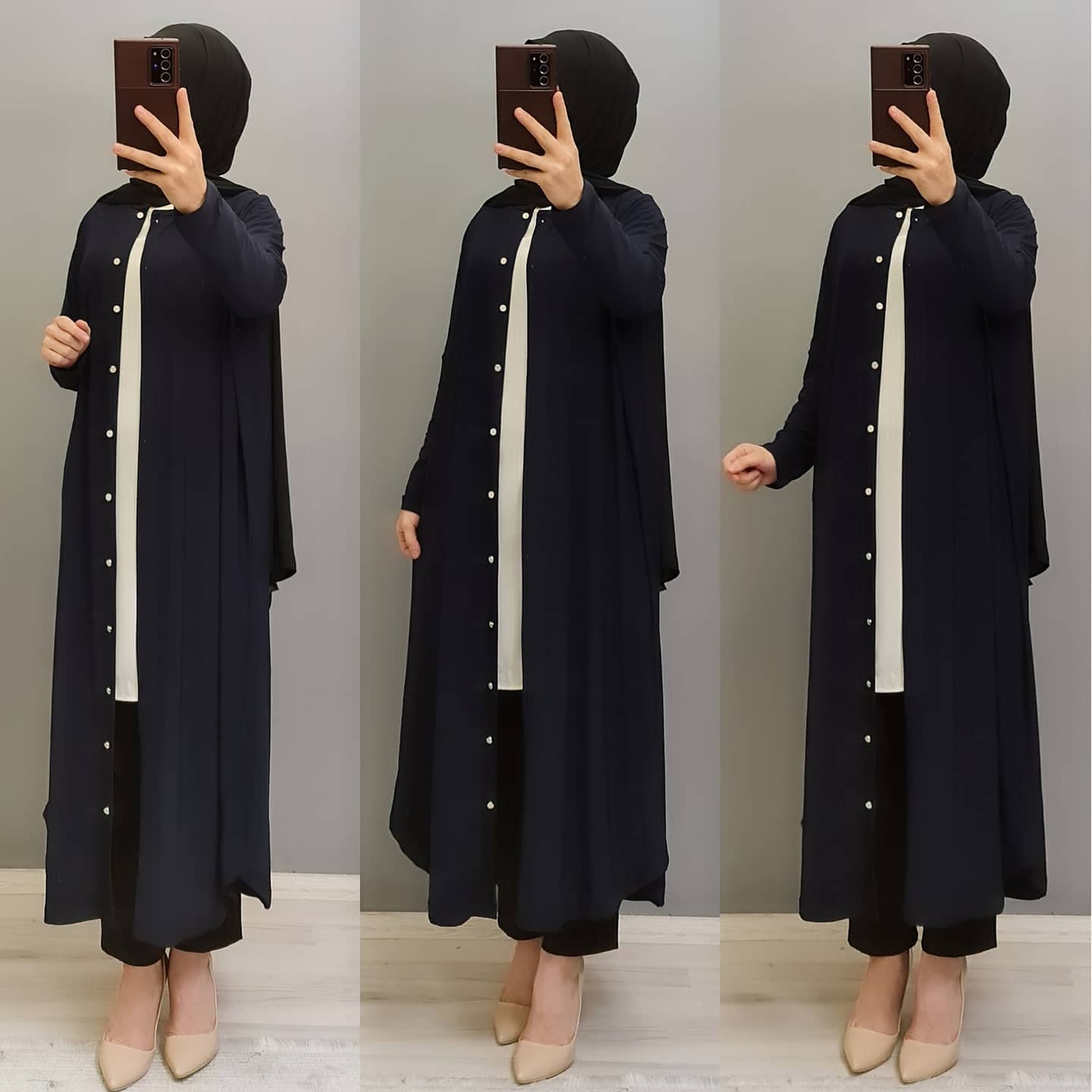 Büyük beden sandy kumaş hırka - Görsel 9