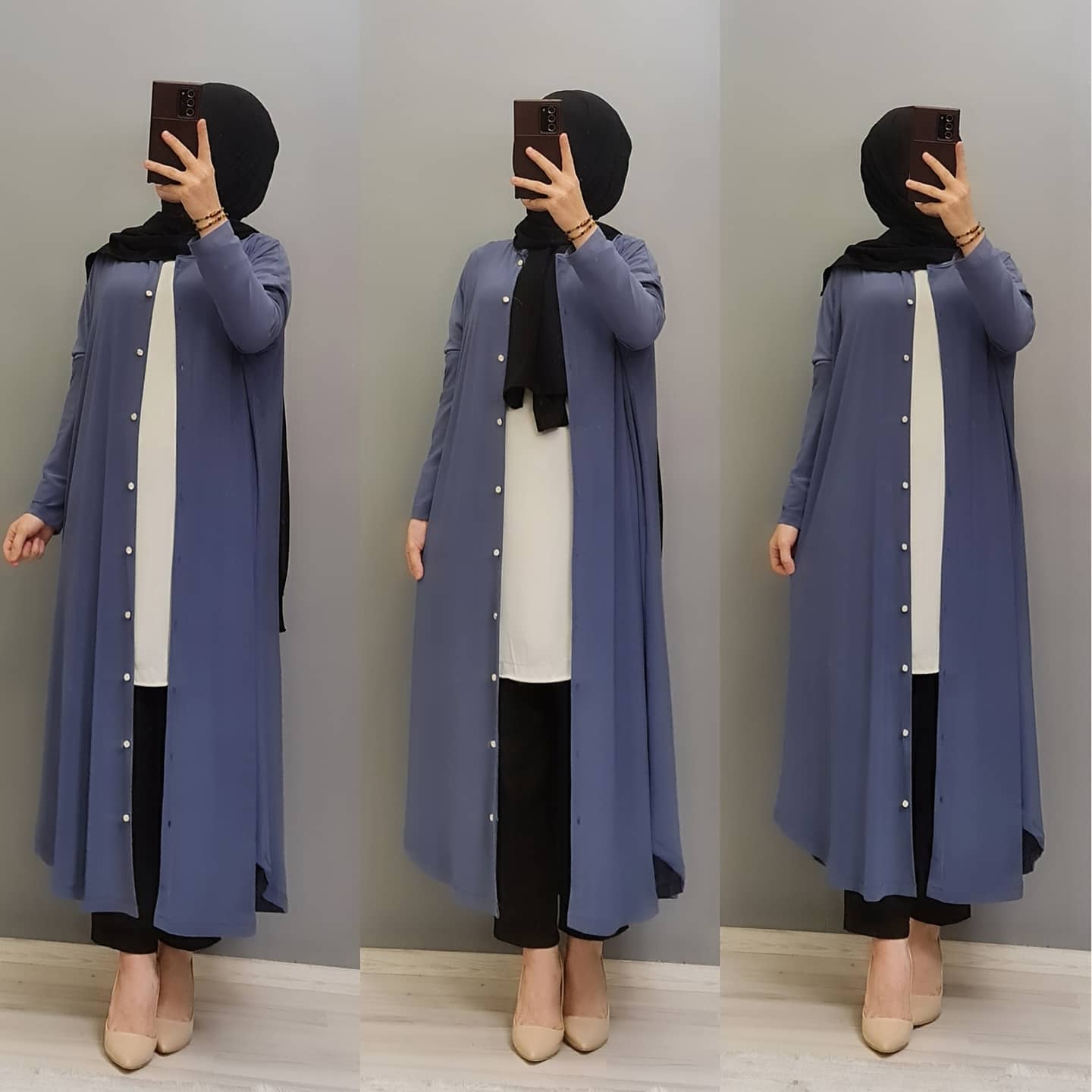 Büyük beden sandy kumaş hırka - Görsel 7