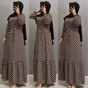 Beli ip kemerli krep kumaş elbise