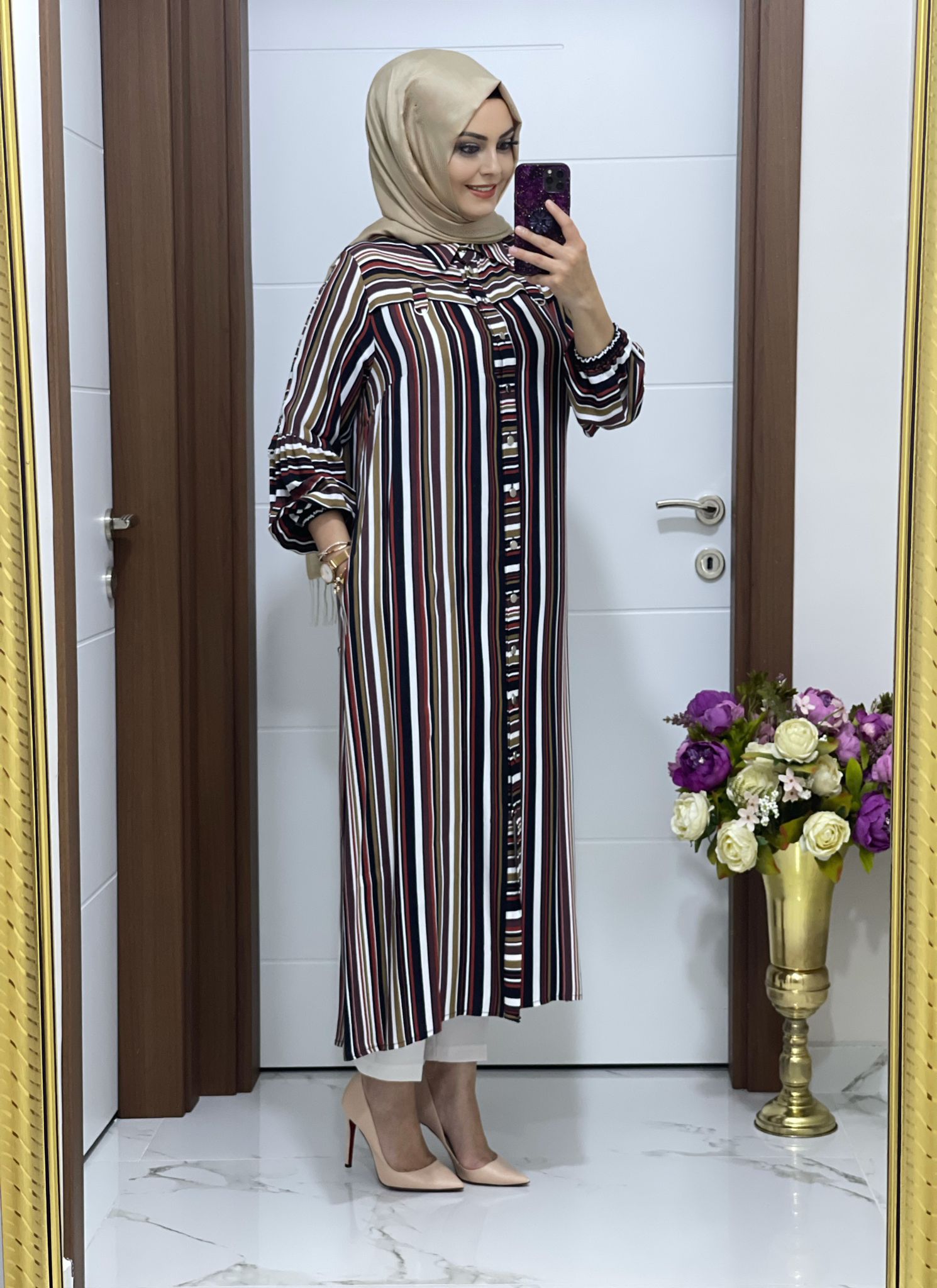 Pamuklu viskon kumaş tunik