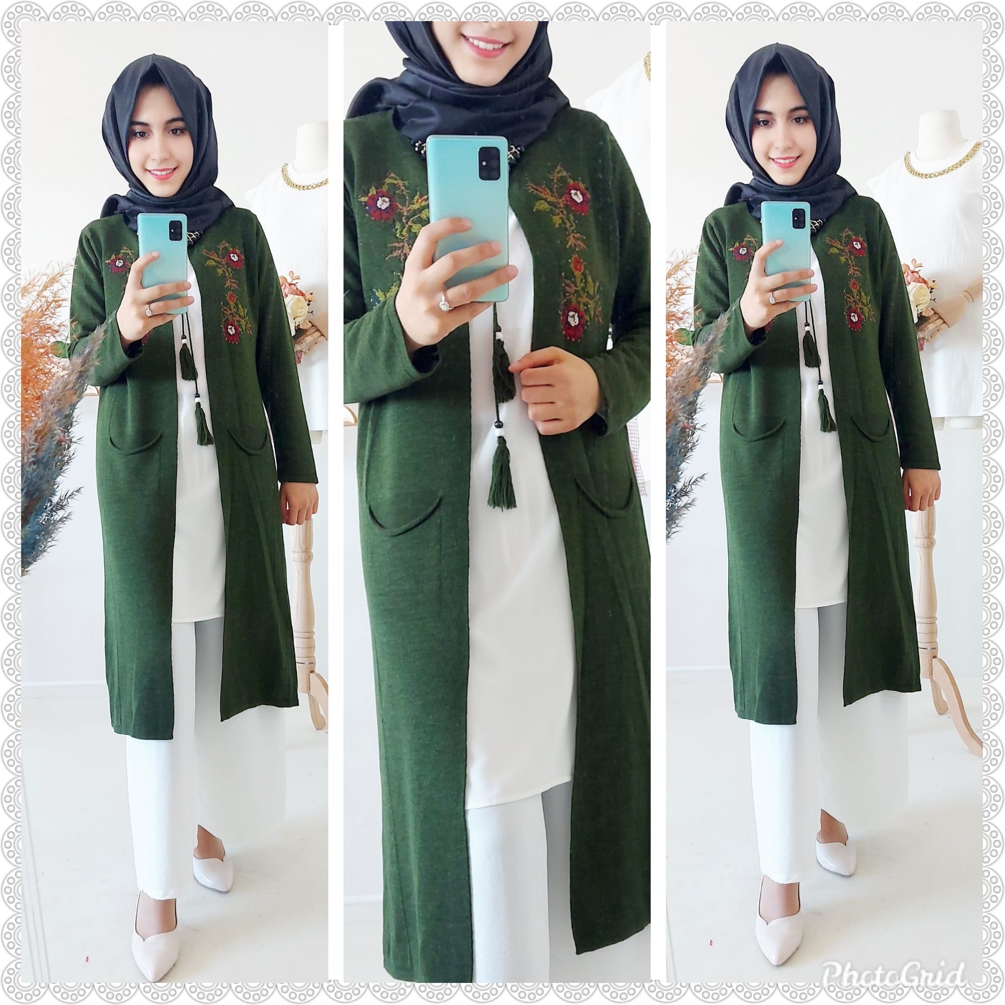 Kanevçe şlemeli triko hırka - Görsel 3