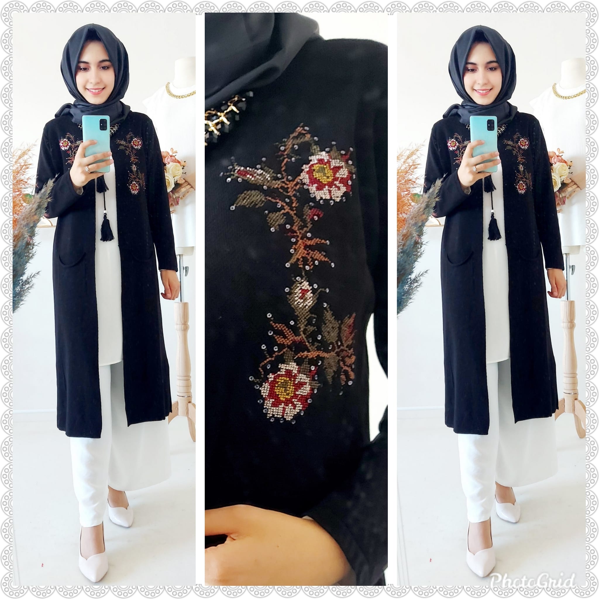 Kanevçe şlemeli triko hırka