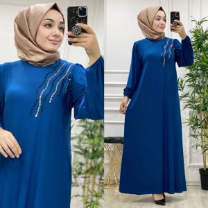 Sema elbise sandy kumaş