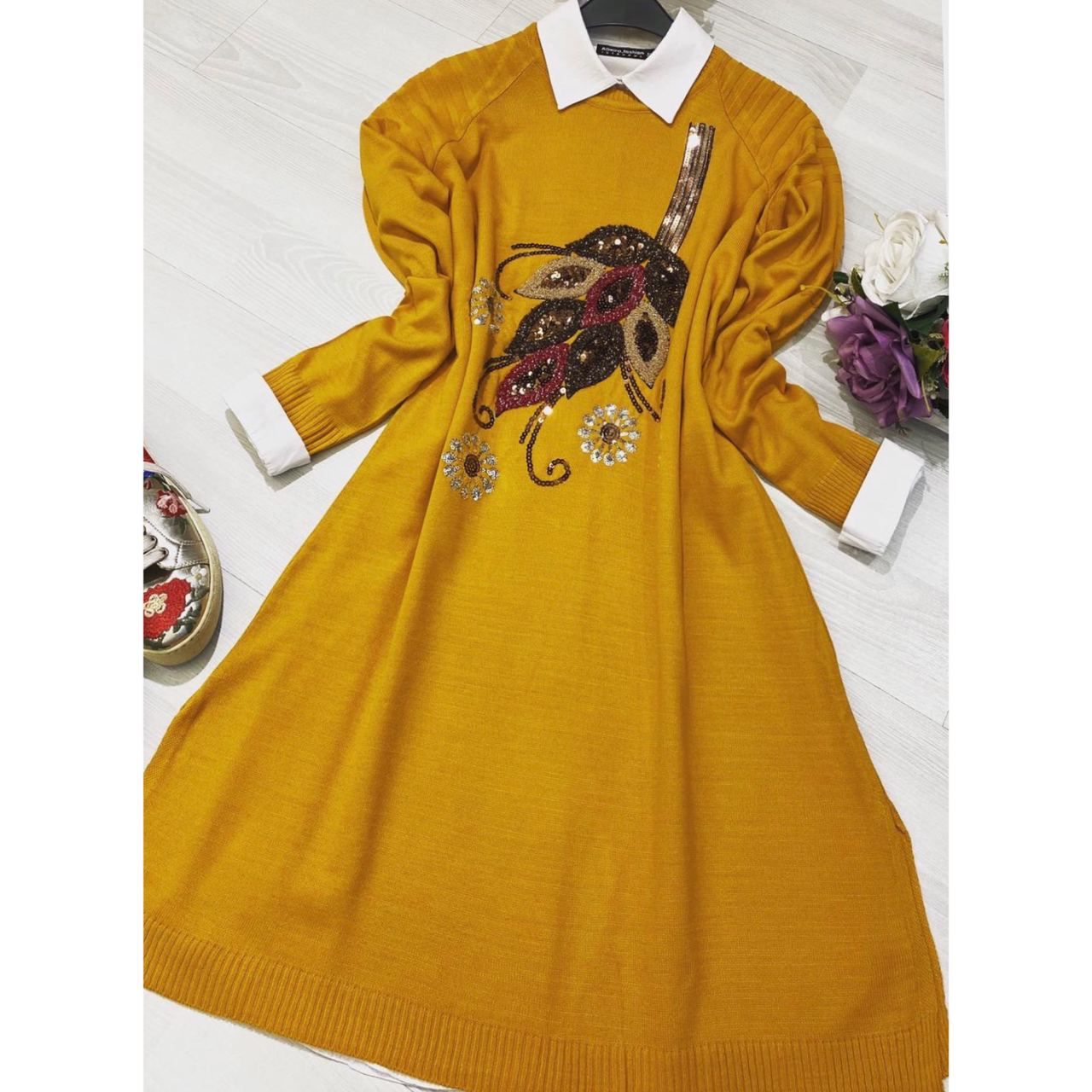 Triko kumaş tunik - Görsel 4