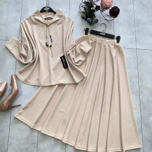 Kilos etekli takım krep kumaş