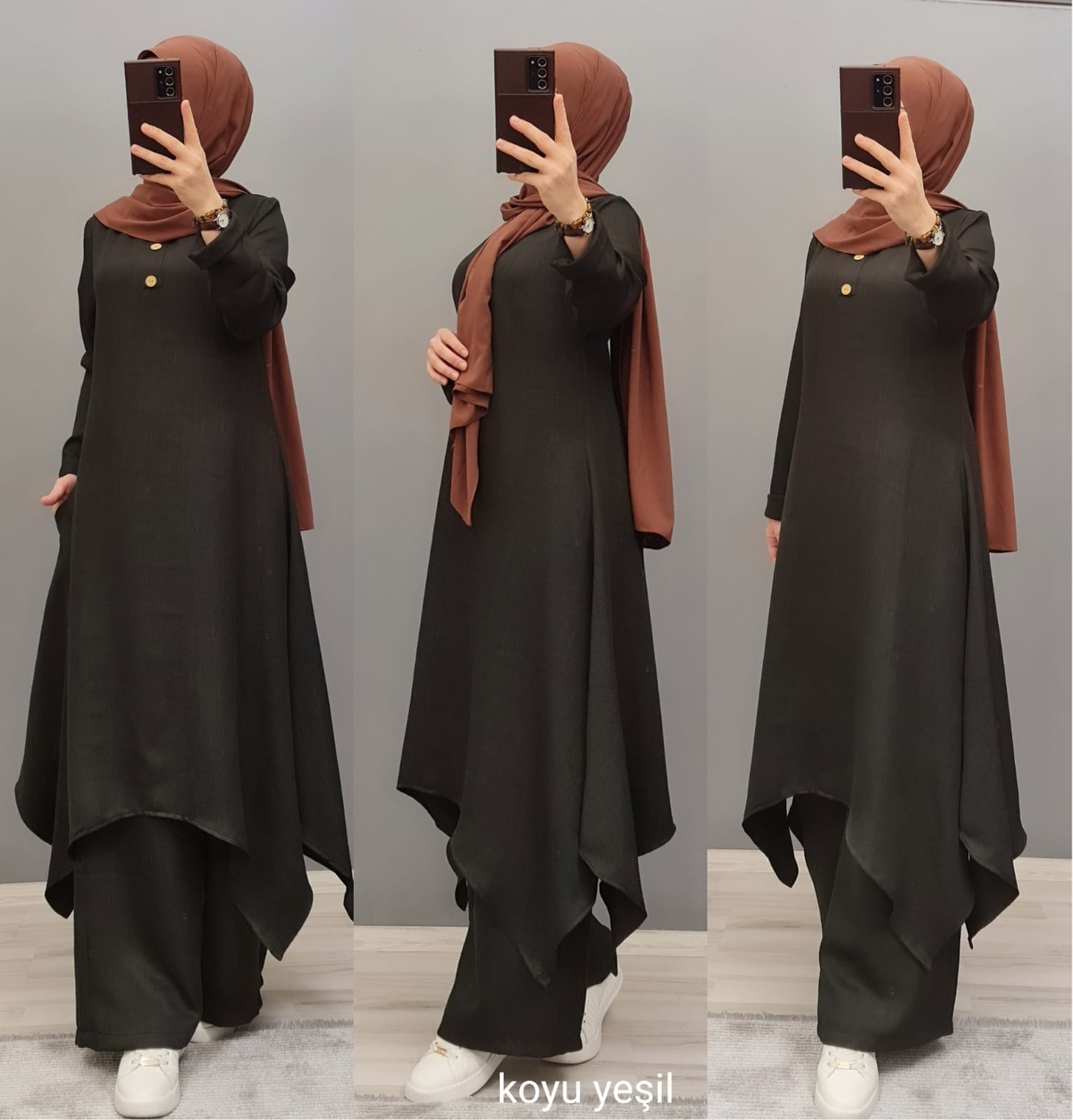 Yün efekt kışlık tunik takım - Görsel 3