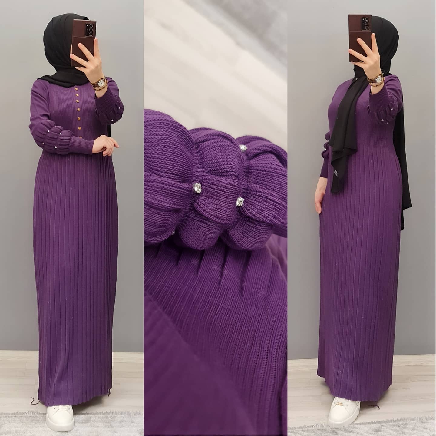 Yeni model triko elbise - Görsel 8