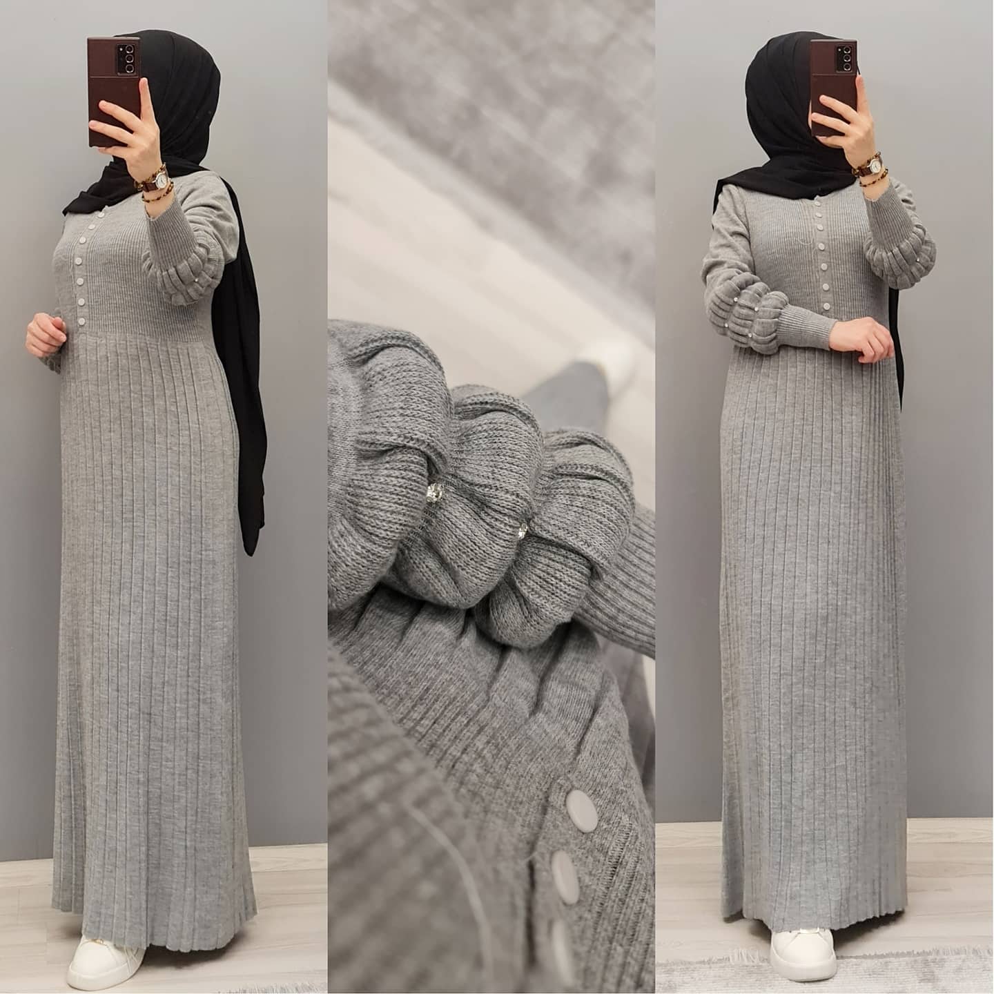 Yeni model triko elbise - Görsel 5