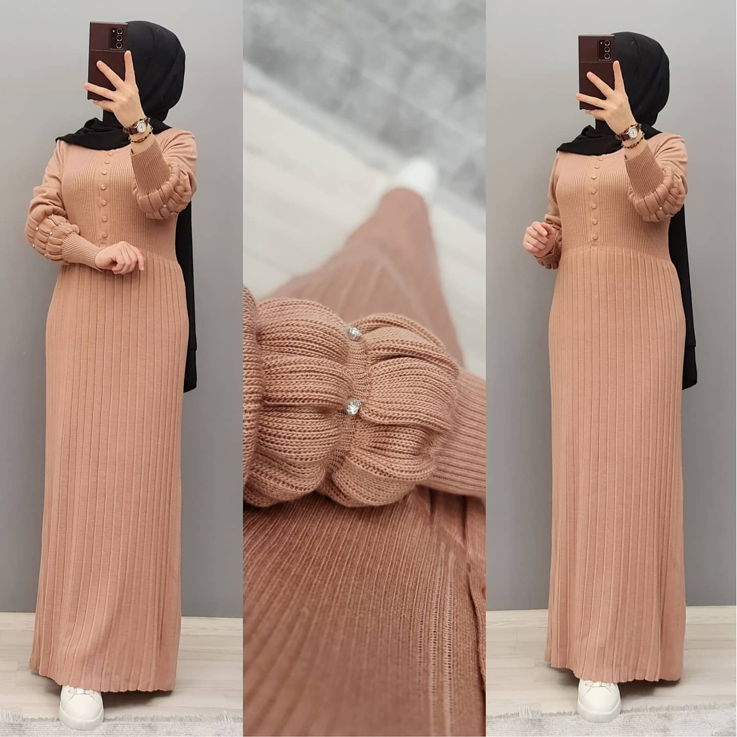 Yeni model triko elbise - Görsel 3