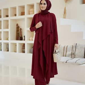 Üçlü kaşkorse tunik takım