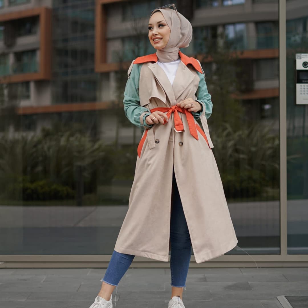 Tarz model süet trençkot