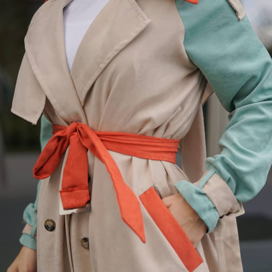 Tarz model süet trençkot - Görsel 3