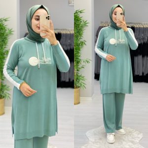 Spor ikili takım triko kumaş