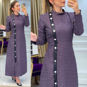 Taş işlemeli zarif elbise