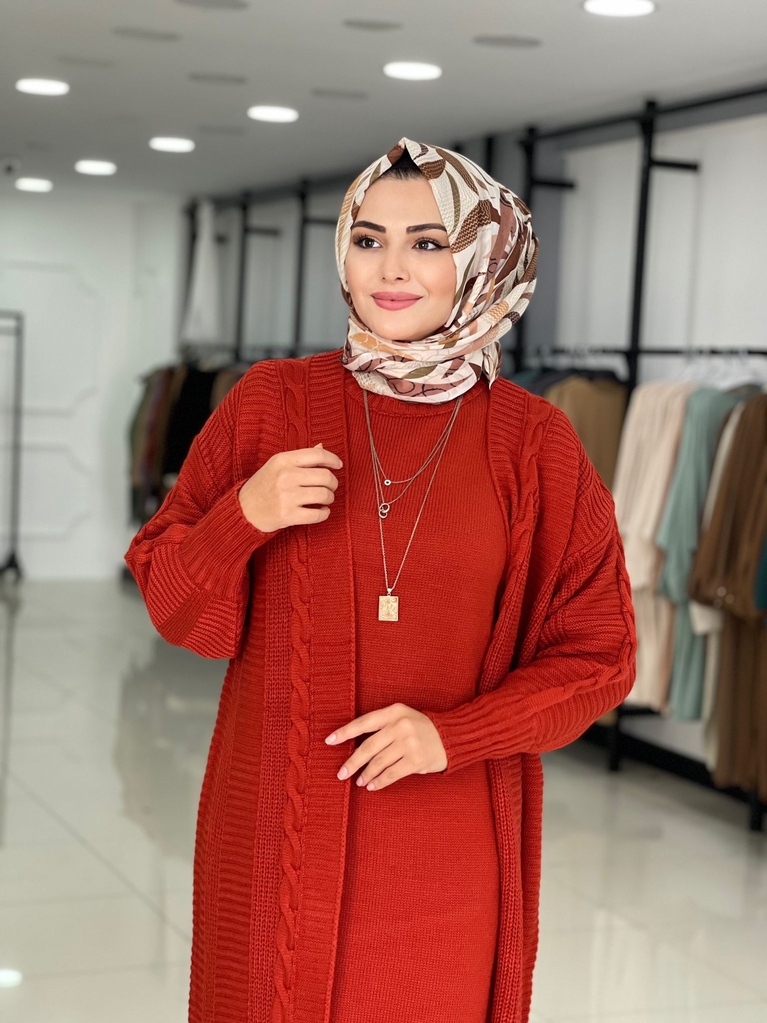 Örgü hırka triko ikili takım - Görsel 9