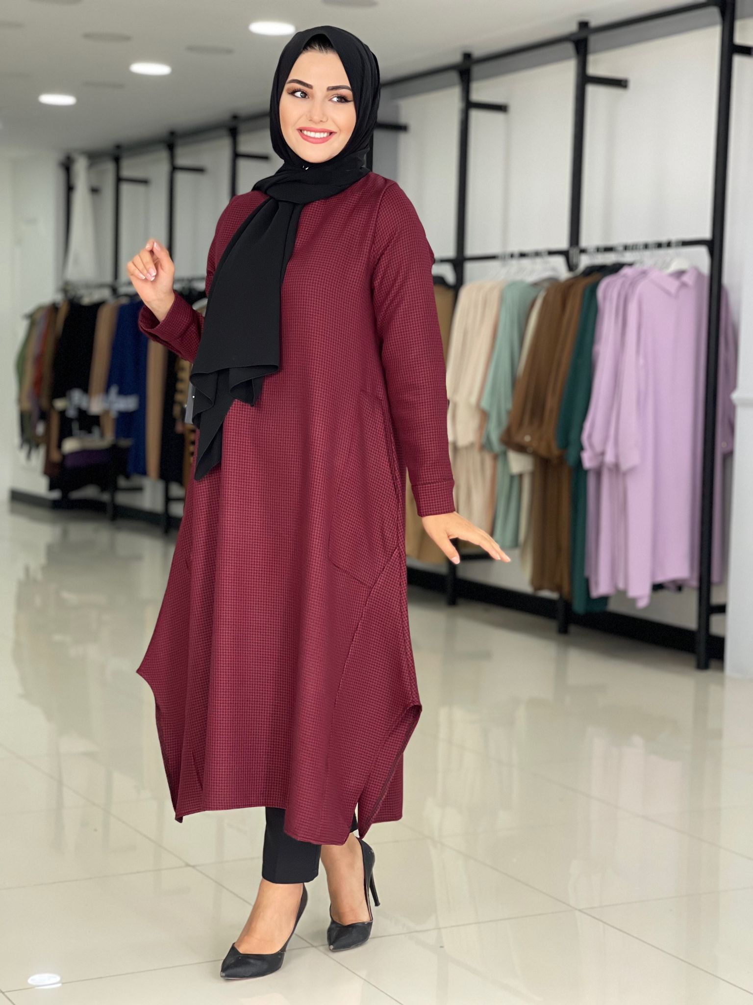 Kazayağı salaş tunik - Görsel 12