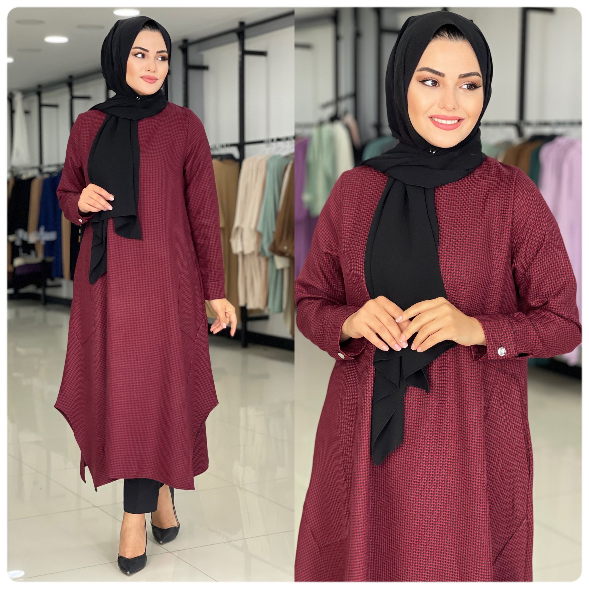 Kazayağı salaş tunik - Görsel 10