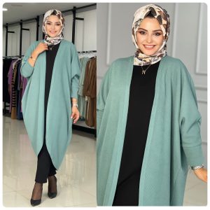 Büyük beden yarasa kol örme hırka