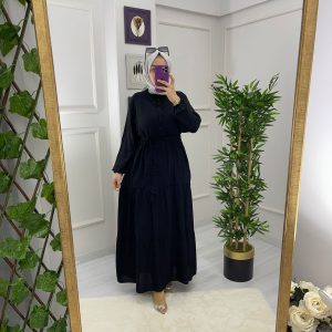 Büyük beden viskon kumaş elbise