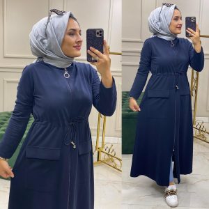 Büyük beden ferace iki iplik kumaş