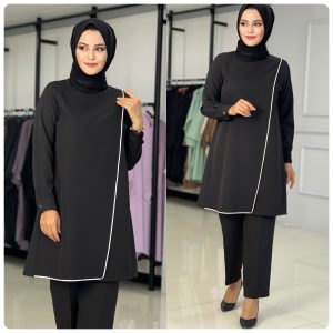 Krep kumaş tunik takım