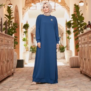 Tam boy krep kumaş elbise