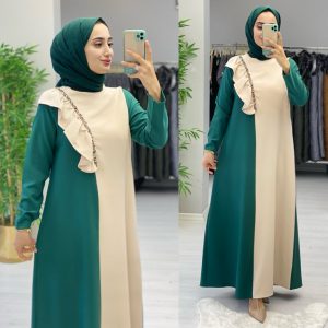 Büyük beden krep kumaş elbise