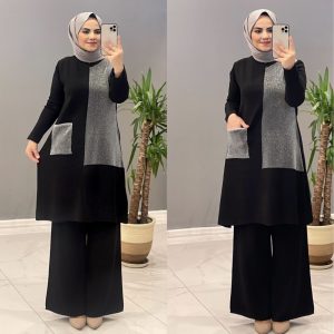Trıko kumaş tunik takım