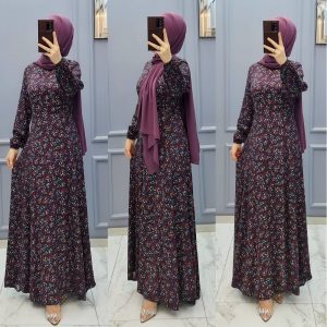 Viskon pamuk kumaş elbise