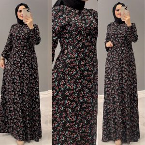 Büyük beden çiçekli elbise