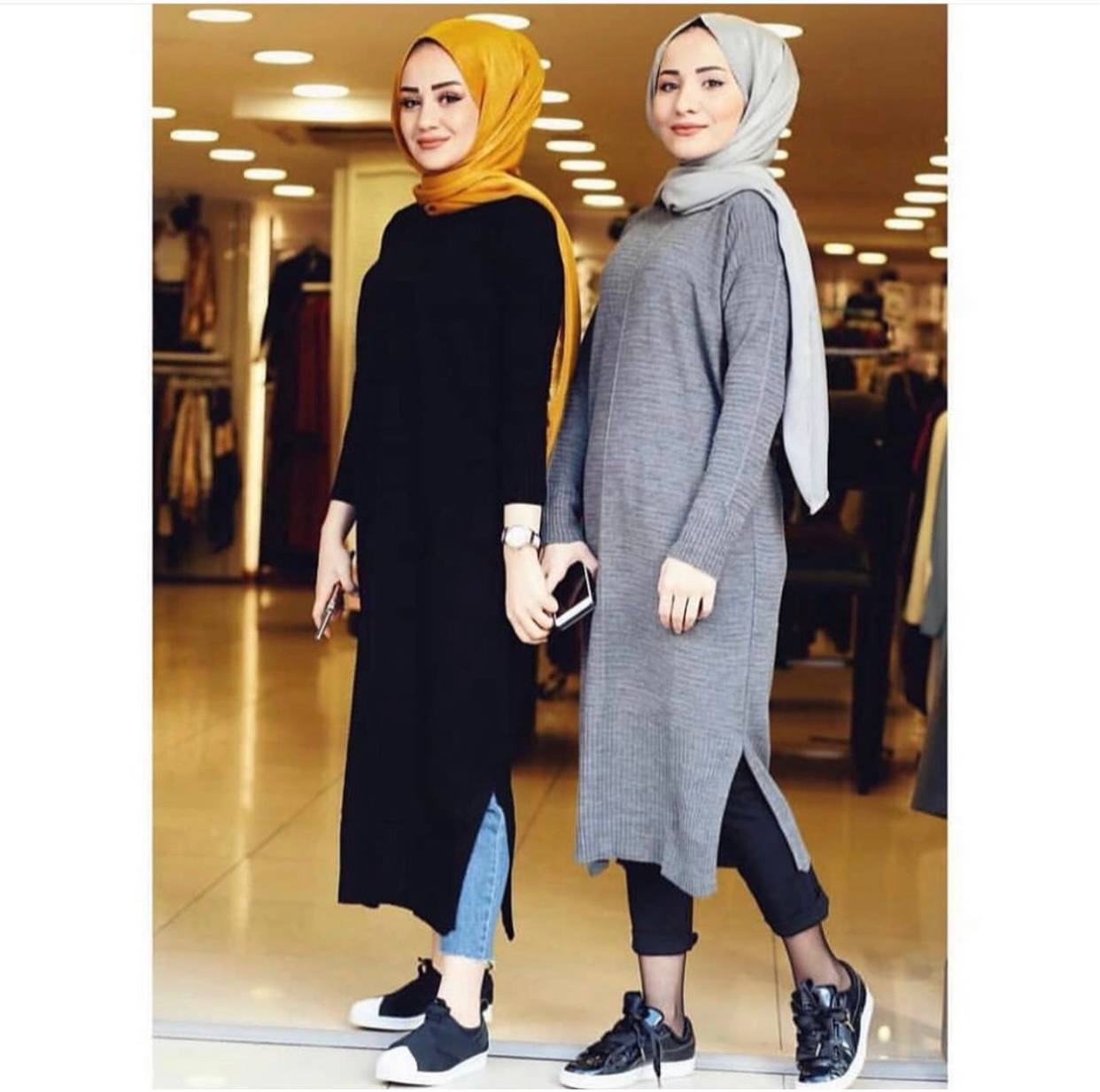Boydan pamuk triko tunik - Görsel 10