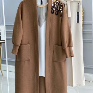 Pul işlemeli kaşe kaban