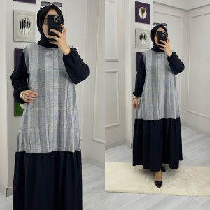 Büyük beden krep kumaş elbise