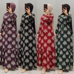 Büyük beden viskon kumaş elbise