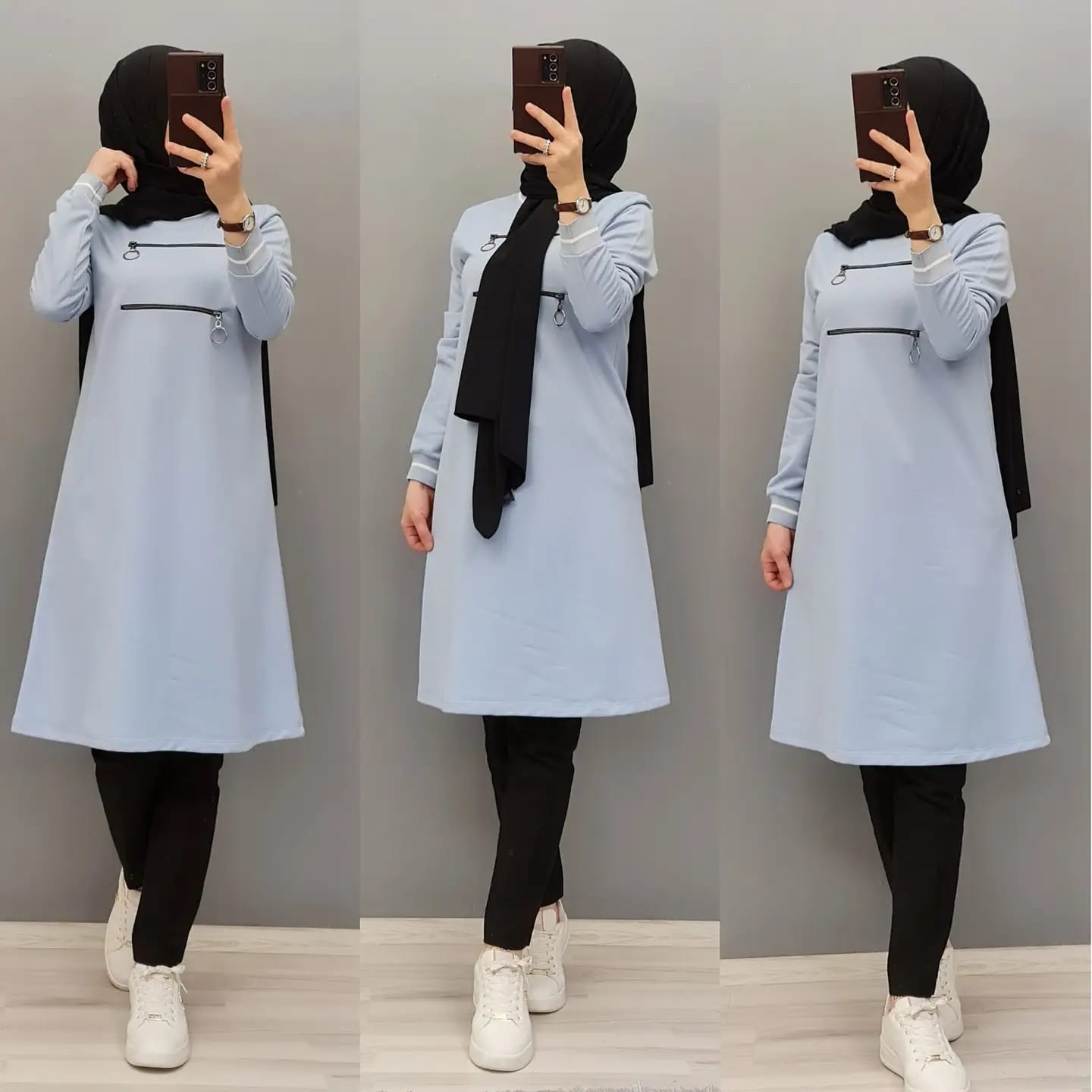 Spor tunik üç iplik kumaş - Görsel 5