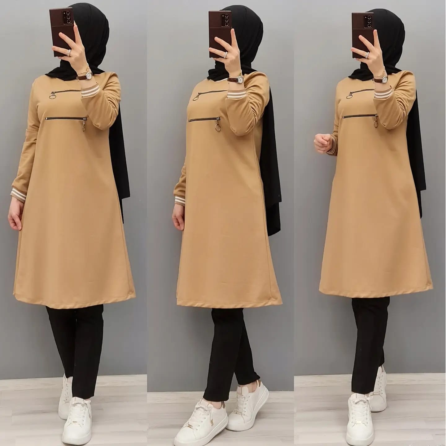 Spor tunik üç iplik kumaş - Görsel 6