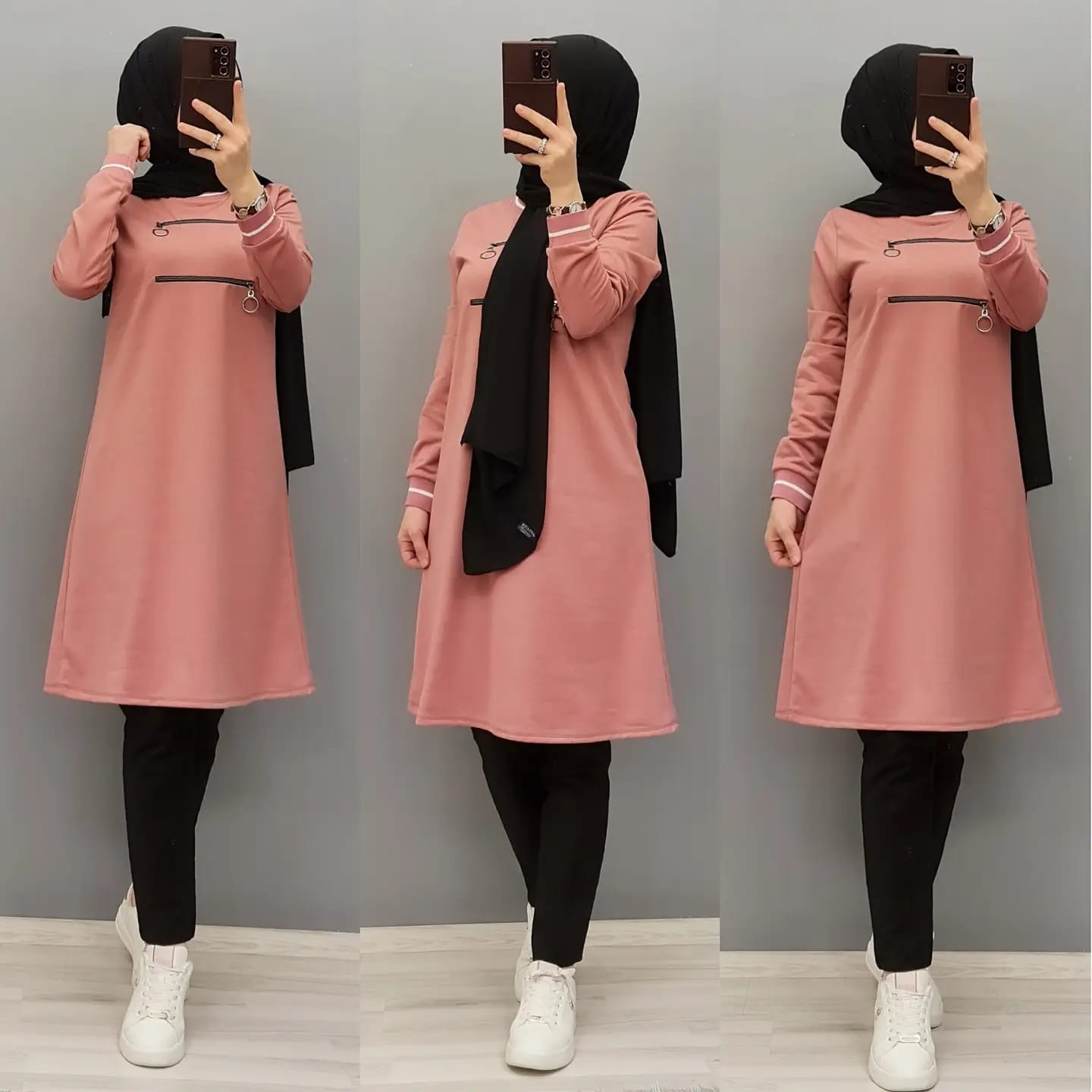 Spor tunik üç iplik kumaş - Görsel 2